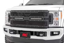 Load image into Gallery viewer, FORD MESH GRILLE W/ DUAL 12IN BLACK-SERIES LEDS (17-19 SUPER DUTY)